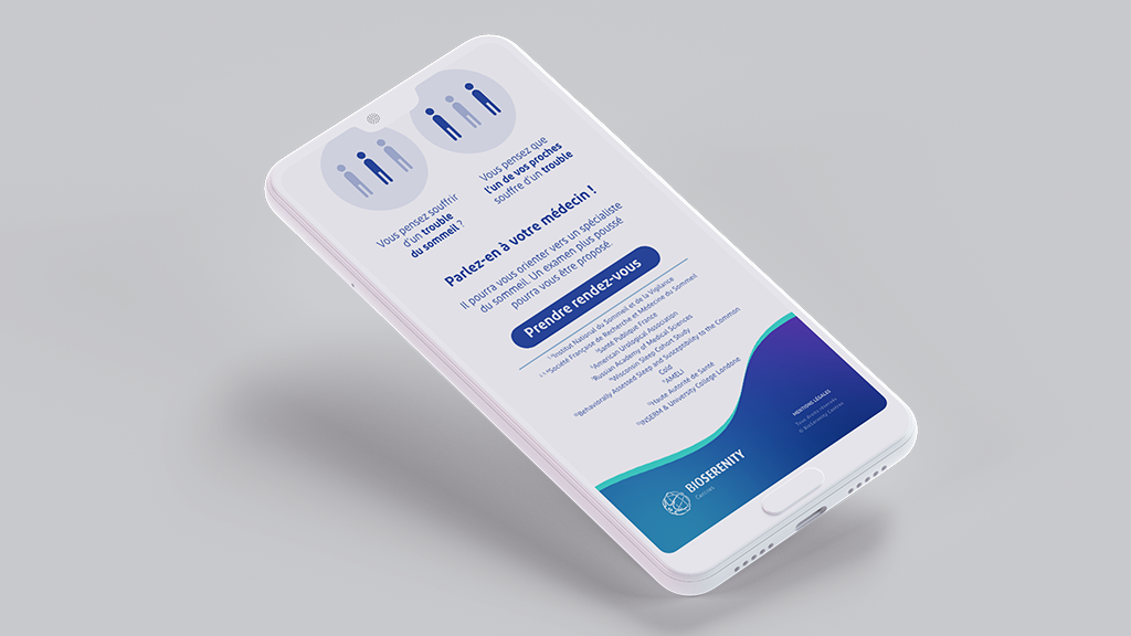 Sleep Disorder Landing Page smartphone footer